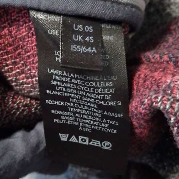 A6 Free People 0 plaid cotton skort NWOT - Picture 8 of 9